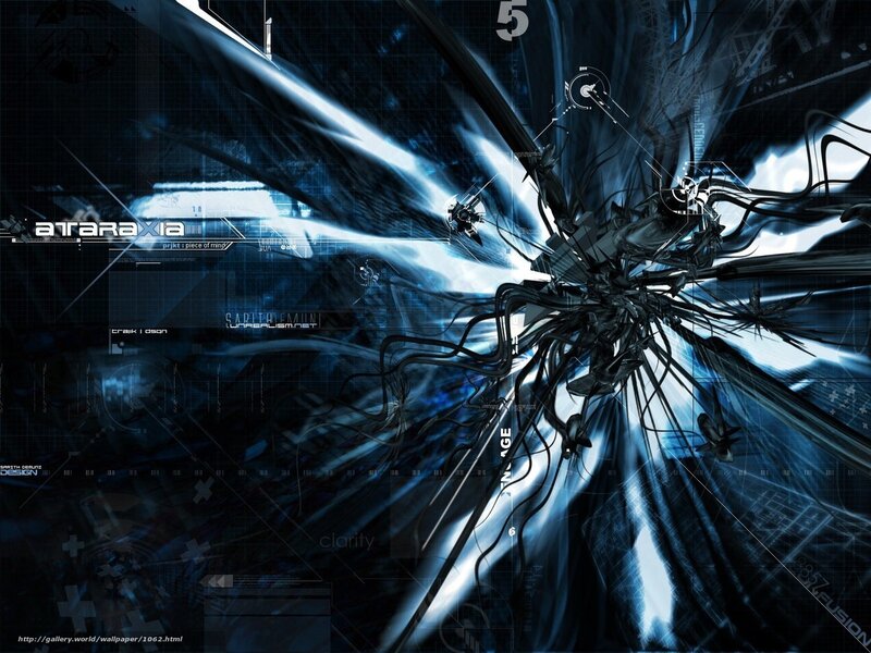 Abstract Digital Explosion — Blue, Dramatic