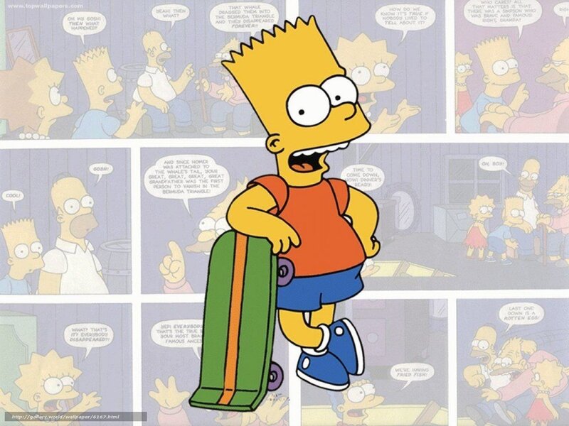 Bart Simpson Holding Skateboard