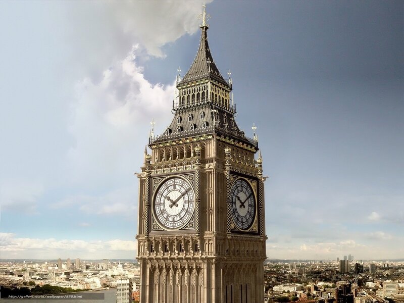 Big Ben Clock Tower — Gray, Dramatic, Afternoon, Photograph, Cityscape, Sky, Clouds