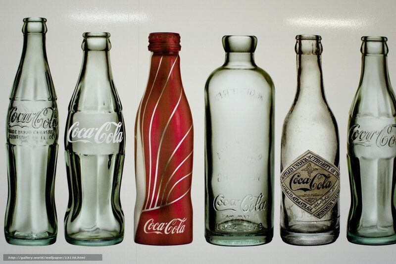 Coca-Cola Bottles — Red, Neutral, Photograph, Labels