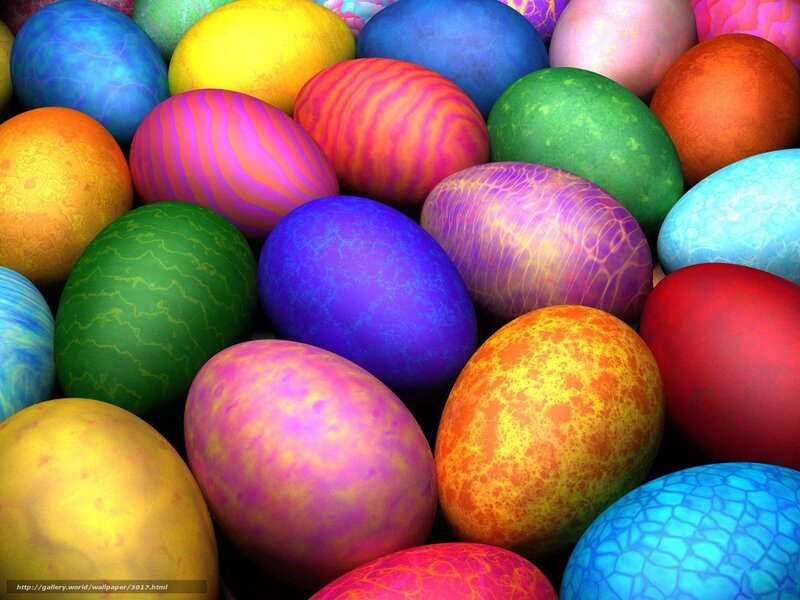 Colorful Patterned Eggs — Blue, Vibrant, 3d Render, Yellow
