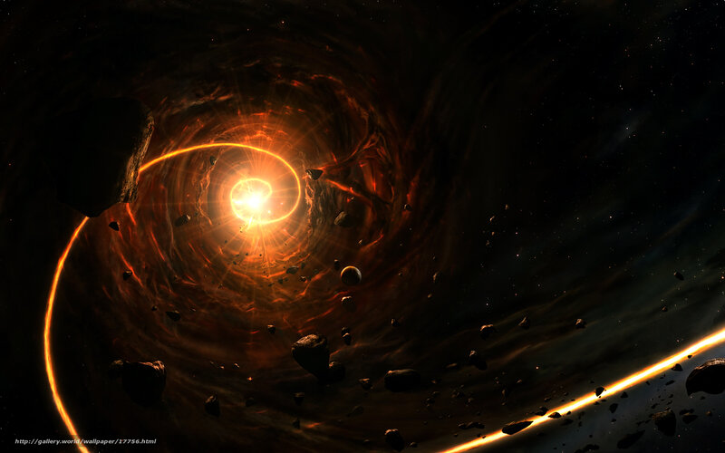 Spiral Vortex in Space — Black