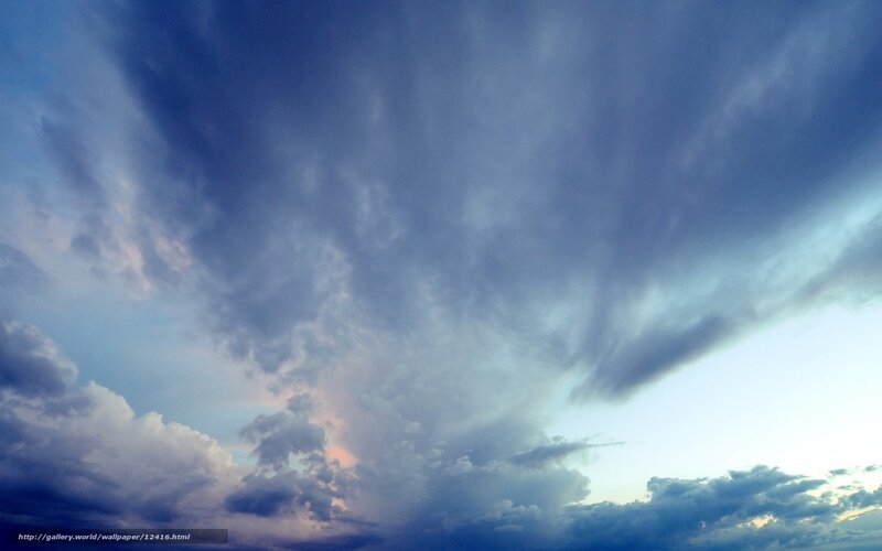 Dramatic Storm Clouds — Blue, Sunset, Photograph, Sky, Gray
