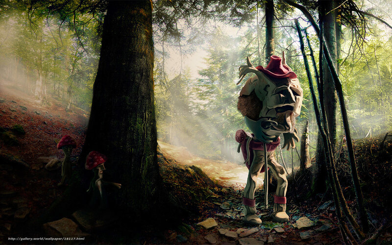 Giant Mushroom Creature — Green