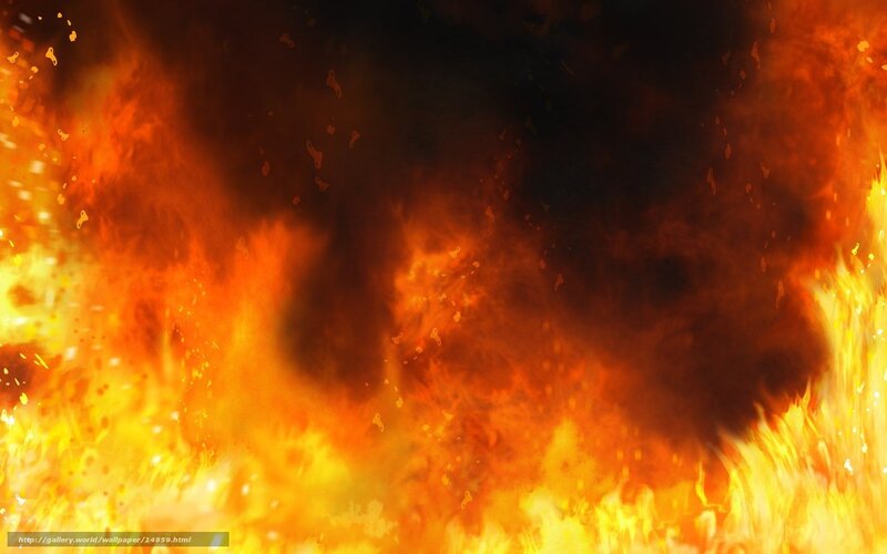 Fire and Smoke Explosion — Orange, Dramatic