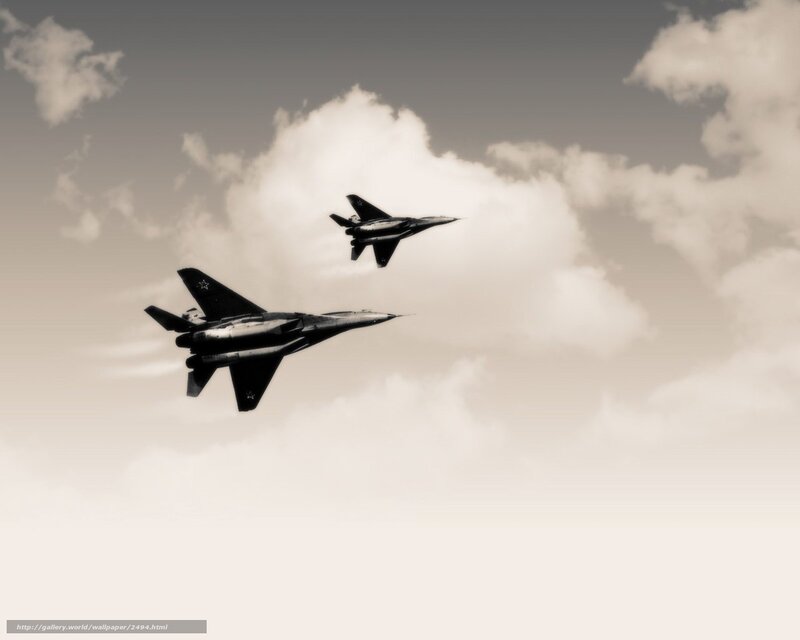 Two Fighter Jets in Flight — Gray, Dramatic, Photograph, Clouds, Sky, White