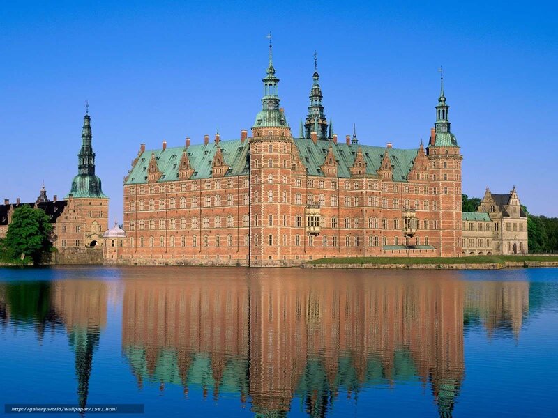 Frederiksborg Castle — Blue, Serene, Afternoon, Photograph, Water