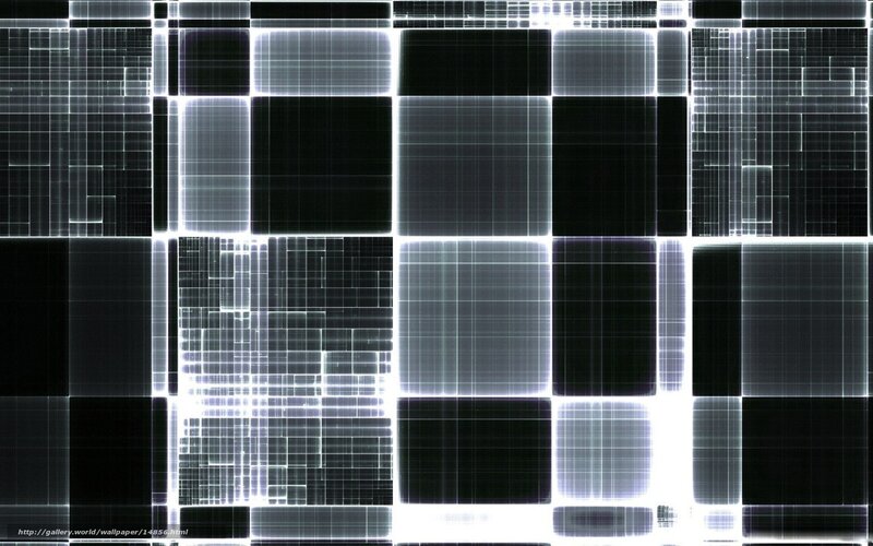 Abstract Grid Pattern — Black, Technological, Digital Art, Squares