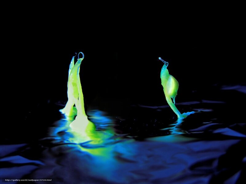 Glowing Liquid Splashes — Green