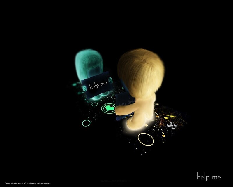 Two Glowing Figures — Black