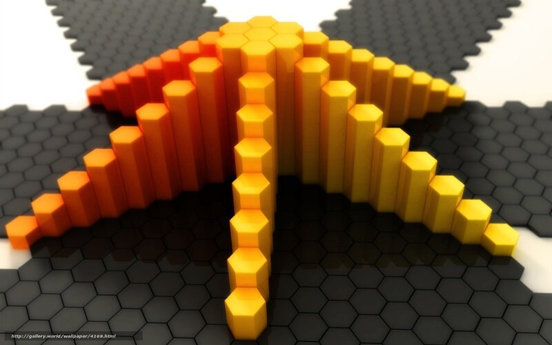 hexagonal bar chart design