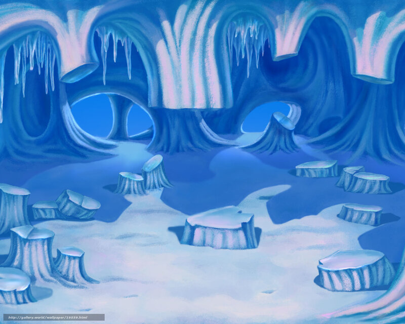 Ice Cave Interior — Blue, Cold, Winter