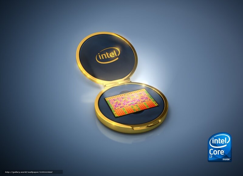 Intel Processor Chip — Blue, Technological, 3d Render