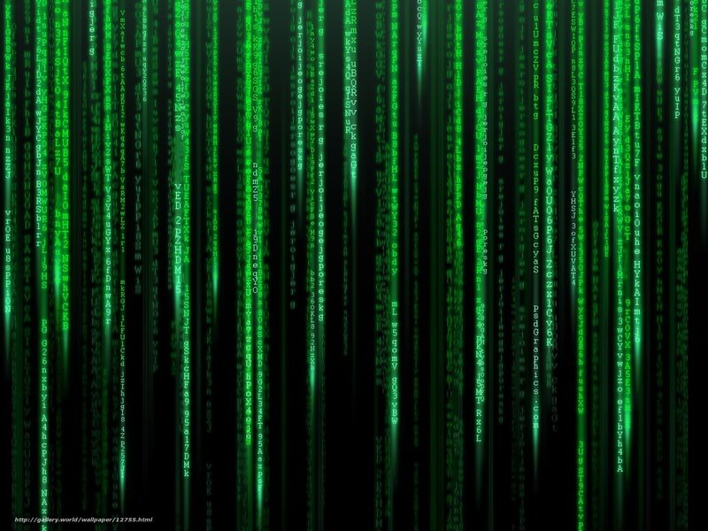 Green Digital Code Rain — Technological, Digital Art, Digital Code, Black Background