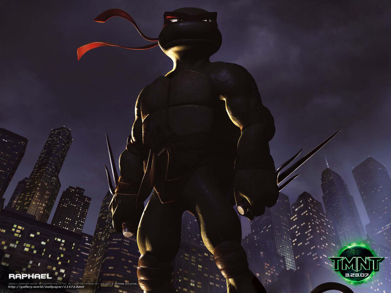 Turtle Warrior with Nunchucks — Black, Dramatic, Night