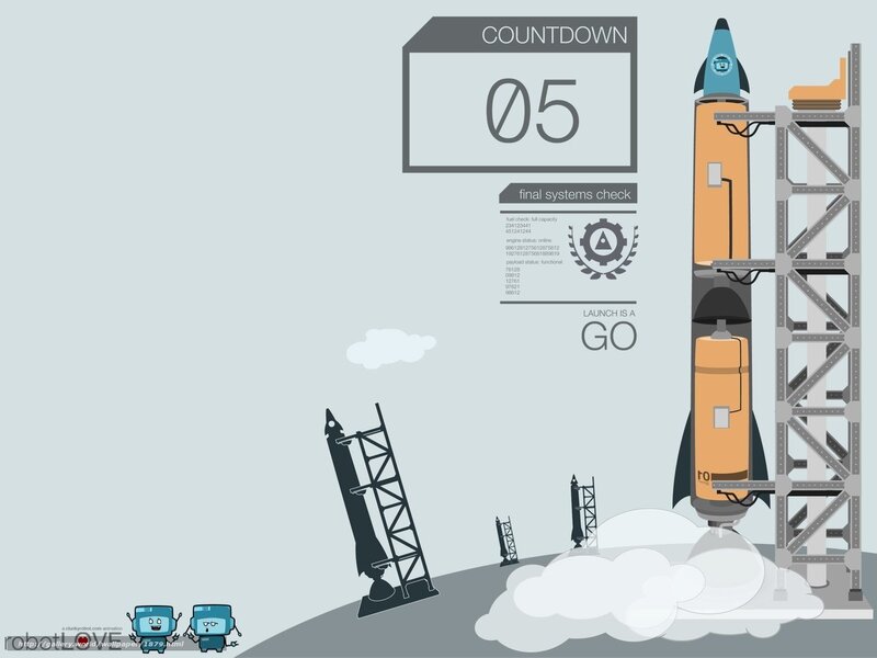 Rocket Launch Countdown — Gray