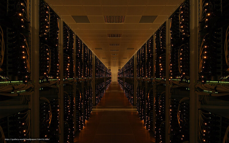 Server Racks in Data Center — Black, Dramatic, Photograph, Cables