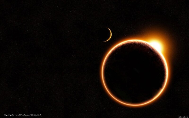 Solar Eclipse with Moon — Black