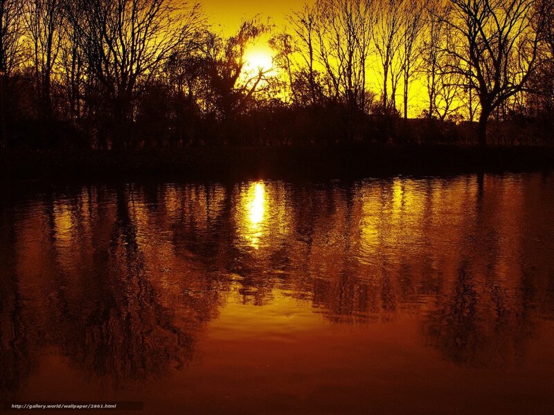 Sunset over River