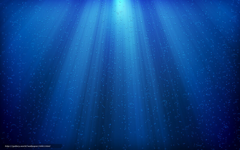 Sunlight Beams Underwater — Blue, Serene, Digital Art, Bubbles