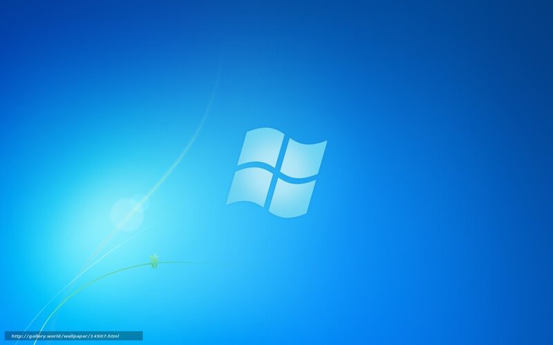 Windows Logo on Blue Background — Serene, Digital Art, Light Beam