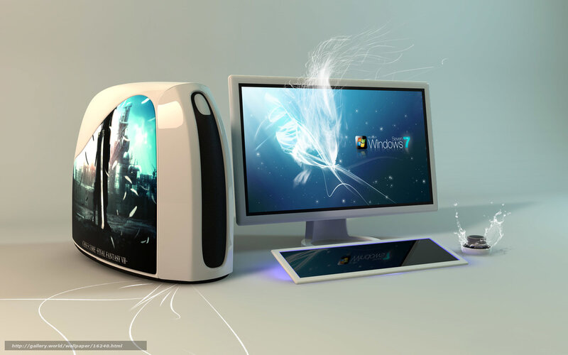 Computer Setup — White, Futuristic